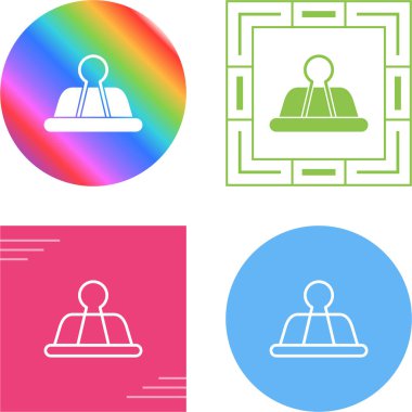 kağıt ataç simgesi beyaz arkaplanda izole edildi.