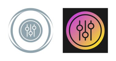 Basit eşitleyici simgeleri ayarlandı. vektör illüstrasyonu 