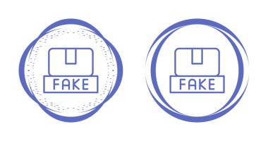 Sahte Ürünler, sahte ikonlar vektör illüstrasyonu 