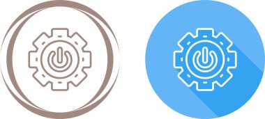 Beyaz arkaplanda izole edilmiş dişli simgeleri