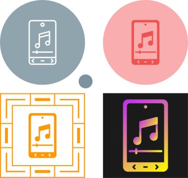 akıllı telefon simgeleri ayarlandı, vektör illüstrasyonu basit tasarım