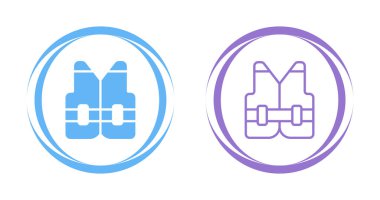 Yansıtıcı yelek simgesi ağ illüstrasyonu