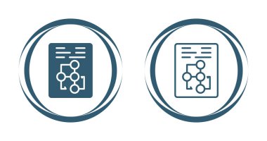 Belge Çalışma Akımı simgeleri ayarlandı, vektör illüstrasyonu
