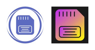 Bellek Kart simgeleri ayarlandı, vektör illüstrasyonu