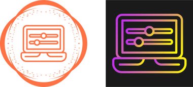 Ayarlama kaydırıcılarını gösteren parlak dizüstü simgeleri