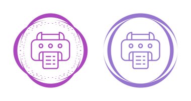 Yazıcı simgesi beyaz arkaplanda izole edildi