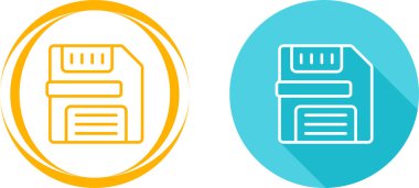 Disket disk web simgesi vektör illüstrasyonu