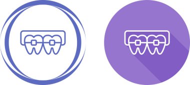 Diş sağlığı kliniği logo şablonu, diş simgesi, vektör illüstrasyonu 