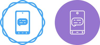 Mavi hat akıllı telefon ve kablosuz ağ simgesi beyaz arkaplanda izole edildi. Kablosuz bağlantısı olan şeylerin interneti. Çember simgeleri ayarlandı. vektör.