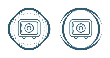 Güvenli kutu simgeleri ayarlandı, vektör illüstrasyonu