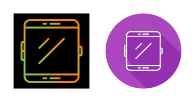 Akıllı telefonun renkli simgesi beyaz arkaplanda izole edildi  