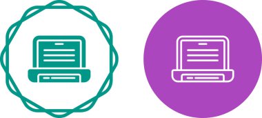 beyaz arkaplanda izole edilmiş dizüstü bilgisayar simgeleri, vektör illüstrasyonu    