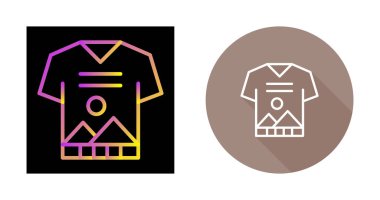 Tişört simgelerini beyaz ve siyah arkaplan üzerine izole et, vektör illüstrasyonu 