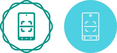 akıllı telefon web simgesi vektör illüstrasyonundaki kamera