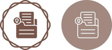 belge simgeleri ayarlandı, vektör illüstrasyonu basit tasarım