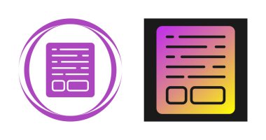 belge web simgesi vektör illüstrasyonu