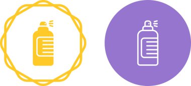 İzole edilmiş ince düz simgelerin toplanması - sprey şişeler