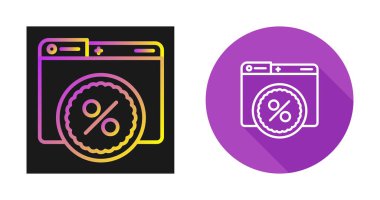 Beyaz arkaplanda yüzdelik simgeleri olan bilgisayar web sayfaları, vektör illüzyonu  