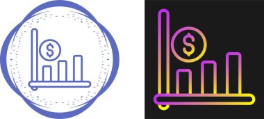 Beyaz arkaplan, düz tasarım vektör illüstrasyonunda izole edilmiş bar grafik simgeleri kümesi.