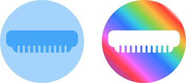 saç tarama simgeleri beyaz arkaplanda izole edildi