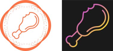 Tavuk budu simgeleri beyaz arkaplanda izole edildi.