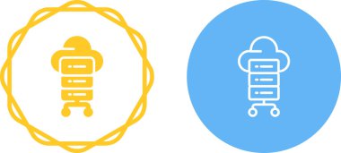 Beyaz arkaplandaki sunucu bulutlarının vektör kümesi, vektör illüstrasyonu         