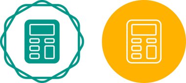 Hesap makinesi simgeleri beyaz arkaplanda ayarlandı.