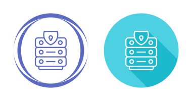 Birçok amaç için sunucu simgesi vektör çizim logo şablonu. Beyaz arkaplanda izole.