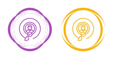 İnsan siluetine sahip vektör illüstrasyon simgeleri kümesi 