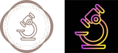 mikroskoplar web simgeleri vektör illüstrasyonu