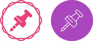 Pin Simgeleri Düz Biçimli ayarla. Vektör İzole Tasarım Elementleri