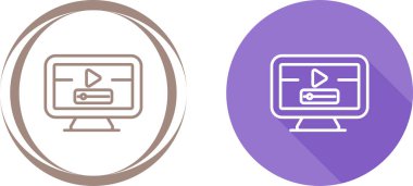 Bilgisayar simgesi. Beyaz arkaplanda vektör illüstrasyonu 