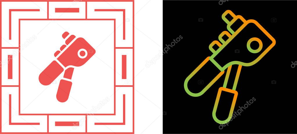 Rivet Gun Line Icon. Linear Style Sign for Mobile Concept and Web Design. Rivet Gun Tool Outline Vector Icon. Symbol, Logo Illustration. Vector Graphics