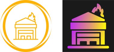 Yanan ev simgesi, yangın güvenliğini ya da alarmları gösterir.