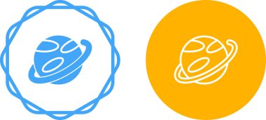 gezegen simgeleri ayarlandı, vektör illüstrasyonu 