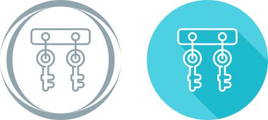 Arka planda izole edilmiş anahtar simgeleri dizisi. vektör illüstrasyonu           