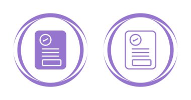 Belge Onay Simgeleri Ayarlandı, Vektör Resimleri