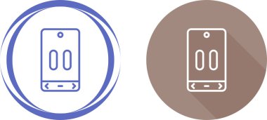 Duraklatma simgeleri olan cep telefonu. Vektör illüstrasyonu