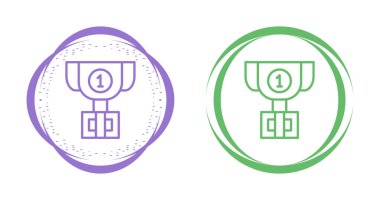 Moda Düz Biçimli Kupa Simgesi Beyazda İzole Edildi 