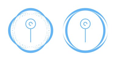 Taslak biçimdeki lolipop simgesinin minimalist vektör illüstrasyonu