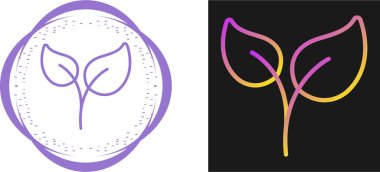 Beyaz arkaplanda yaprak simgeleri seti