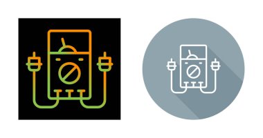 voltmetre simgeleri ayarlandı, vektör illüstrasyonu basit tasarım