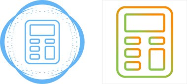 Hesap makinesi simgeleri beyaz arkaplanda ayarlandı.