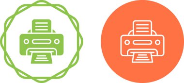 Yazıcı simgesinin vektör illüstrasyonu