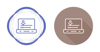 Bilgisayar simgesi. Beyaz arkaplanda vektör illüstrasyonu 