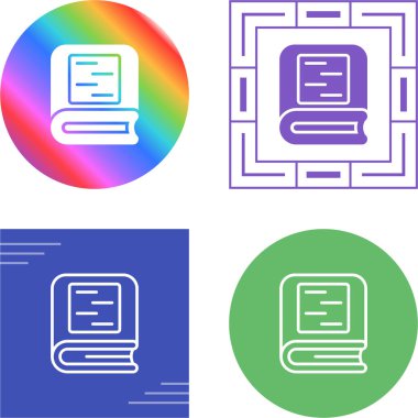 Kitap simgeleri ayarlandı. Web basit illüstrasyonu