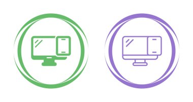 bilgisayar izleme simgesi vektör çizimi 