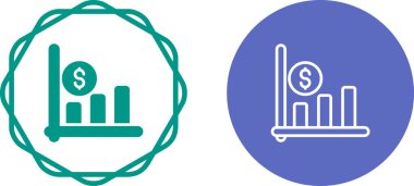 Beyaz arkaplan, düz tasarım vektör illüstrasyonunda izole edilmiş bar grafik simgeleri kümesi.