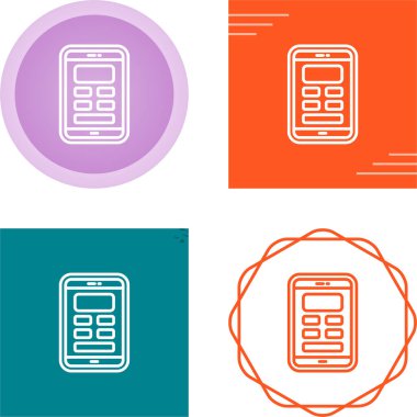 Beyaz arkaplanda akıllı telefon simgesi. İzole vektör illüstrasyonu 