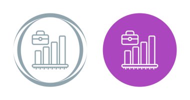 Diyagram grafik simgesi. Finansal tablo. Beyaz arkaplanda iş işareti izole edildi